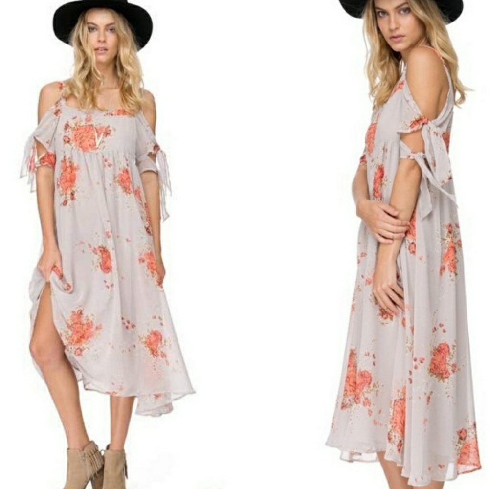 Free People | Tied To You Floral Midi Dress - Picture 6 of 7